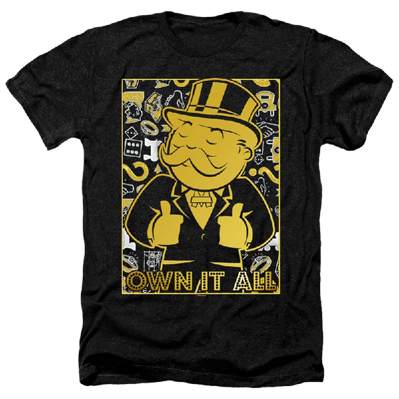 Extra Discounts Monopoly Heather T-Shirt Own it All Black Tee