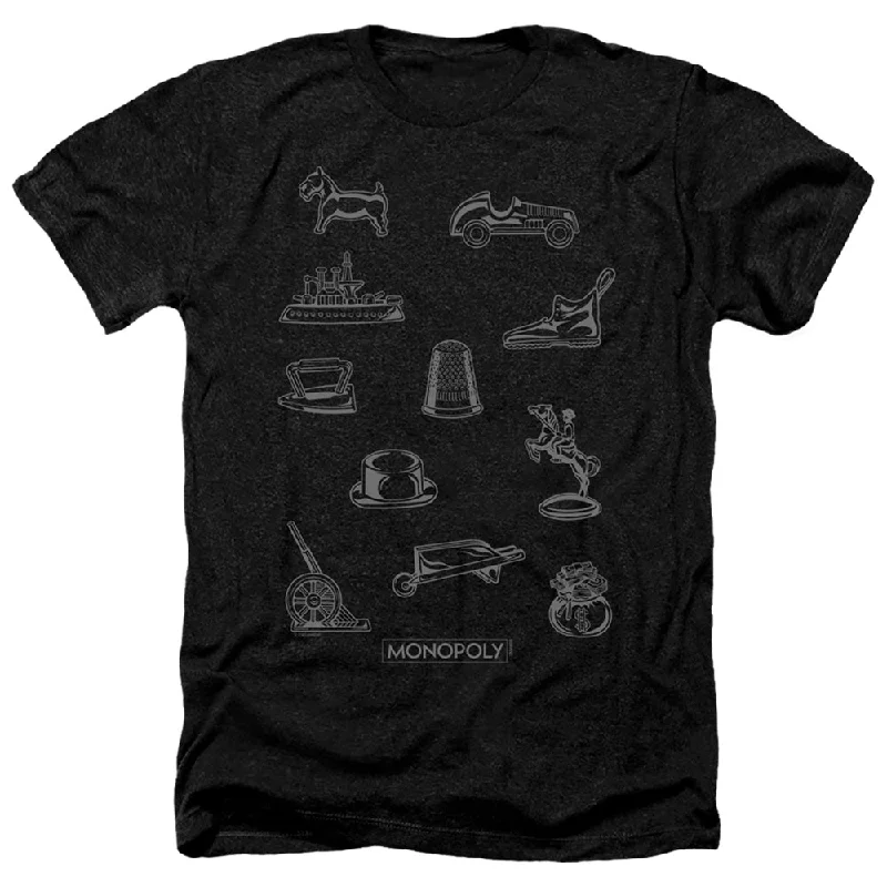 Weekend Special Monopoly Heather T-Shirt Tokens Black Tee
