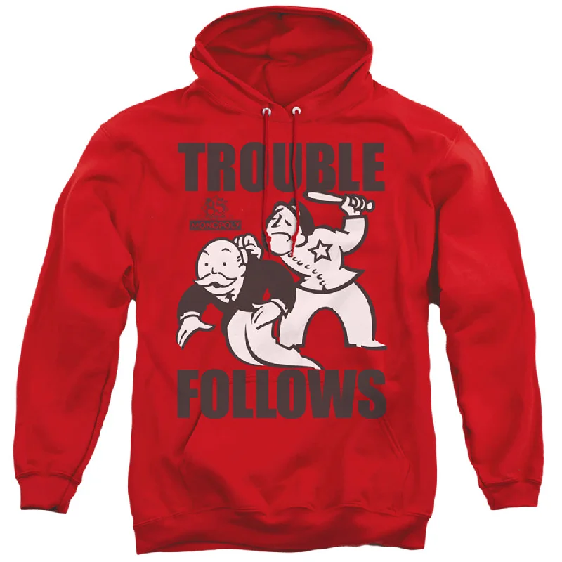 Major Savings Monopoly Hoodie Trouble Follows Red Hoody