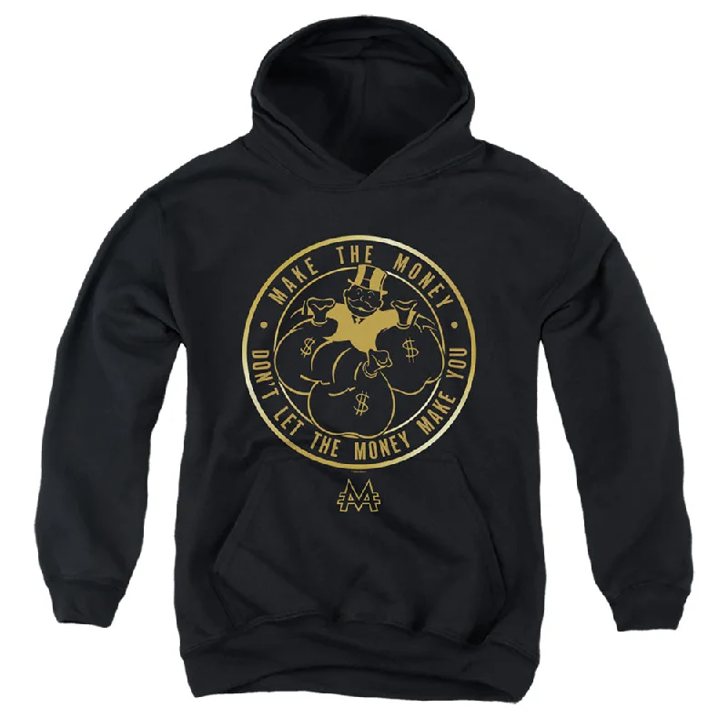Final Clearance Monopoly Kids Hoodie Make The Money Black Hoody