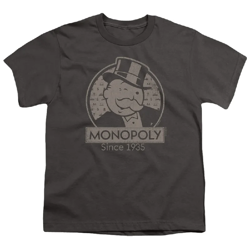 Grand Opening Sale Monopoly Kids T-Shirt 85th Anniversary Charcoal Tee
