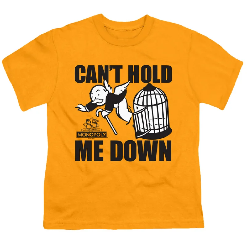 Low Prices Monopoly Kids T-Shirt Can't Hold Me Down Gold Tee