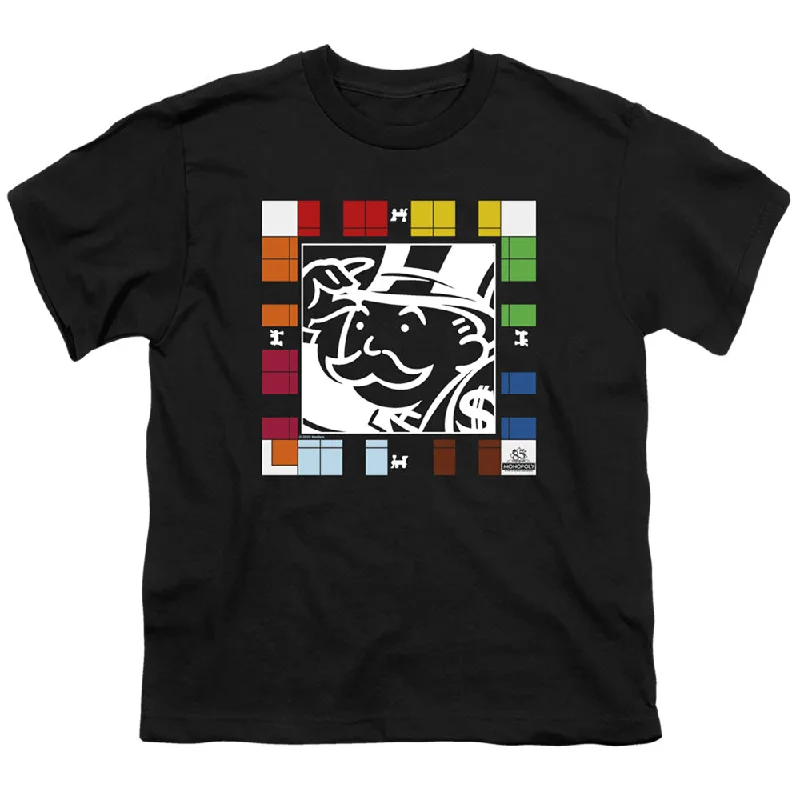 Take Advantage Monopoly Kids T-Shirt Game Board Black Tee
