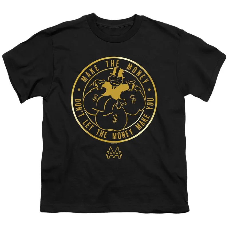 Extra Savings Monopoly Kids T-Shirt Make The Money Black Tee