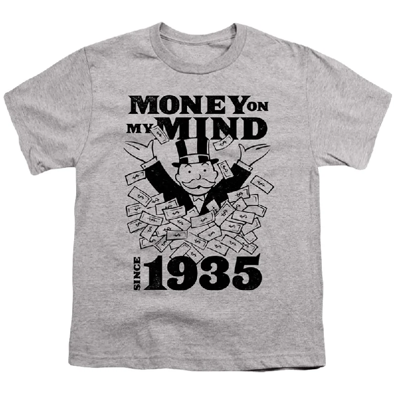 Limited Time Monopoly Kids T-Shirt Money on My Mind Athletic Heather Tee