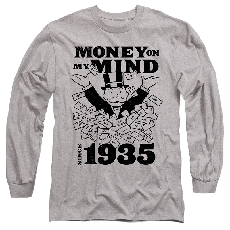 Instant Savings Monopoly Long Sleeve T-Shirt Money on My Mind Athletic Heather Tee