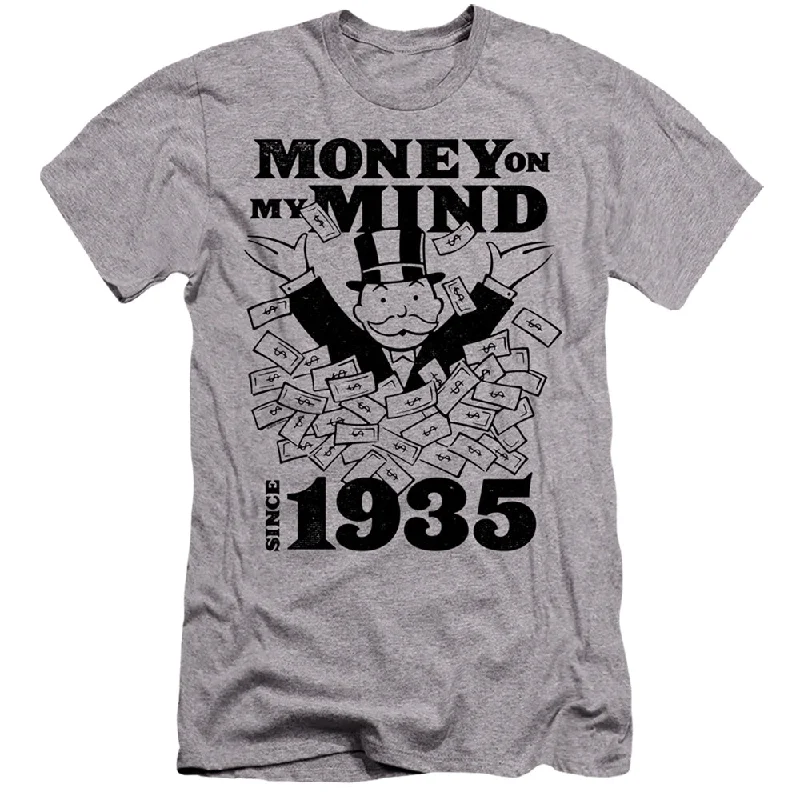 Daily Specials Monopoly Premium Canvas T-Shirt Money on My Mind Athletic Heather Tee
