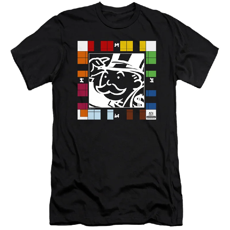Super Bargain Monopoly Slim Fit T-Shirt Game Board Black Tee