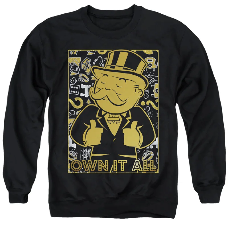 Buy More, Save More Monopoly Sweatshirt Own it All Black Pullover