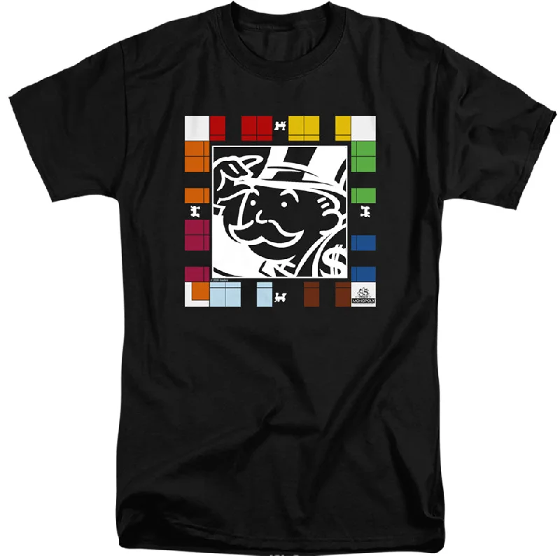The Best Prices Monopoly Tall T-Shirt Game Board Black Tee