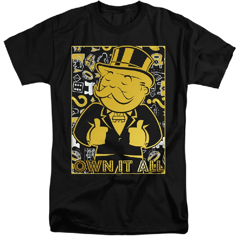 Exclusive Offers Monopoly Tall T-Shirt Own it All Black Tee