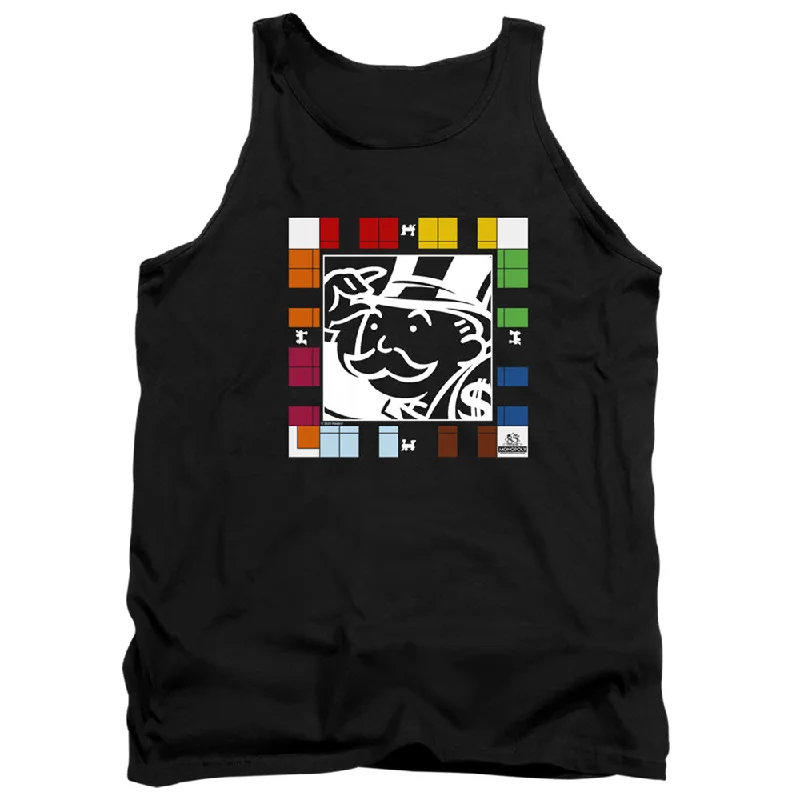 TIME-Limited Offer Monopoly Tanktop Game Board Black Tank