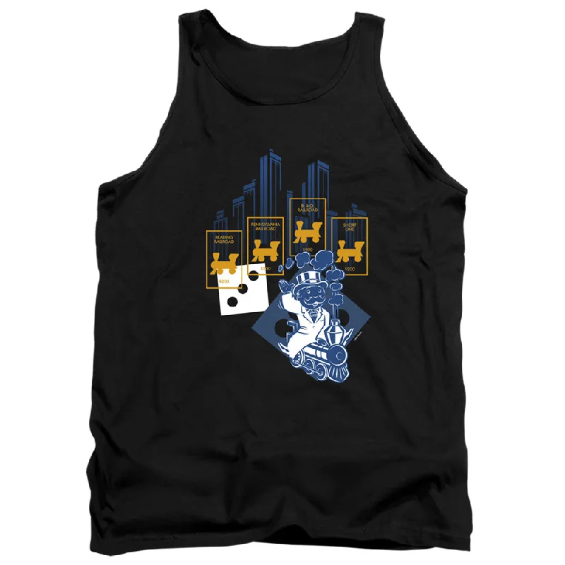 Clearance Sale Monopoly Tanktop Railroads Black Tank