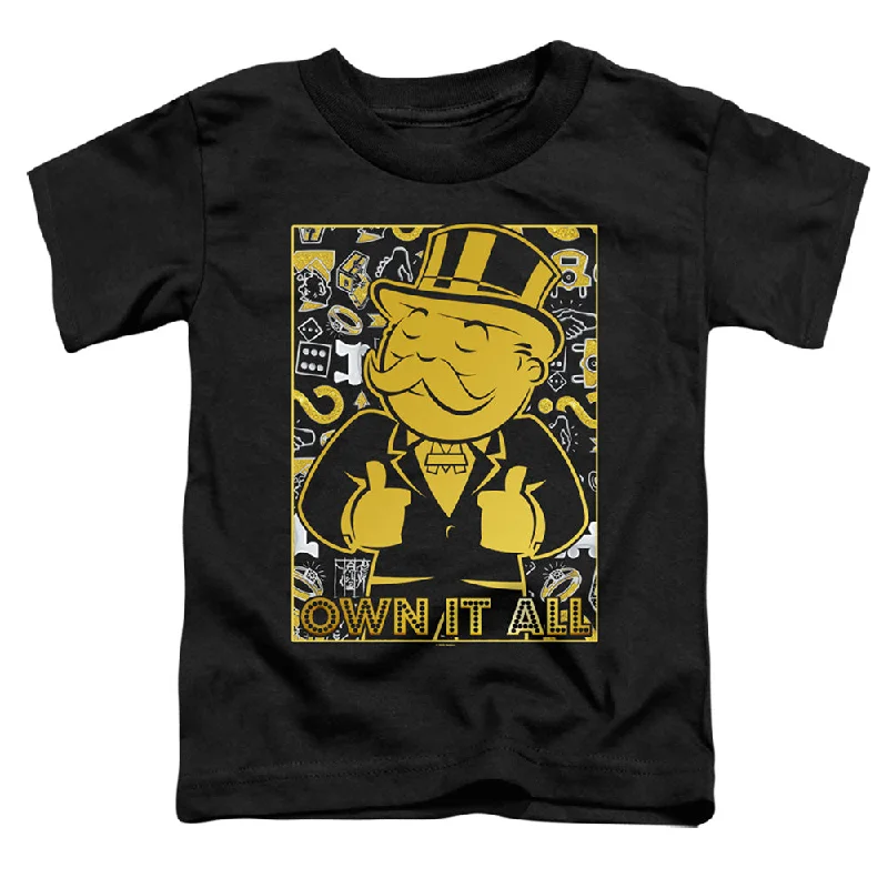 Special Savings Monopoly Toddler T-Shirt Own it All Black Tee