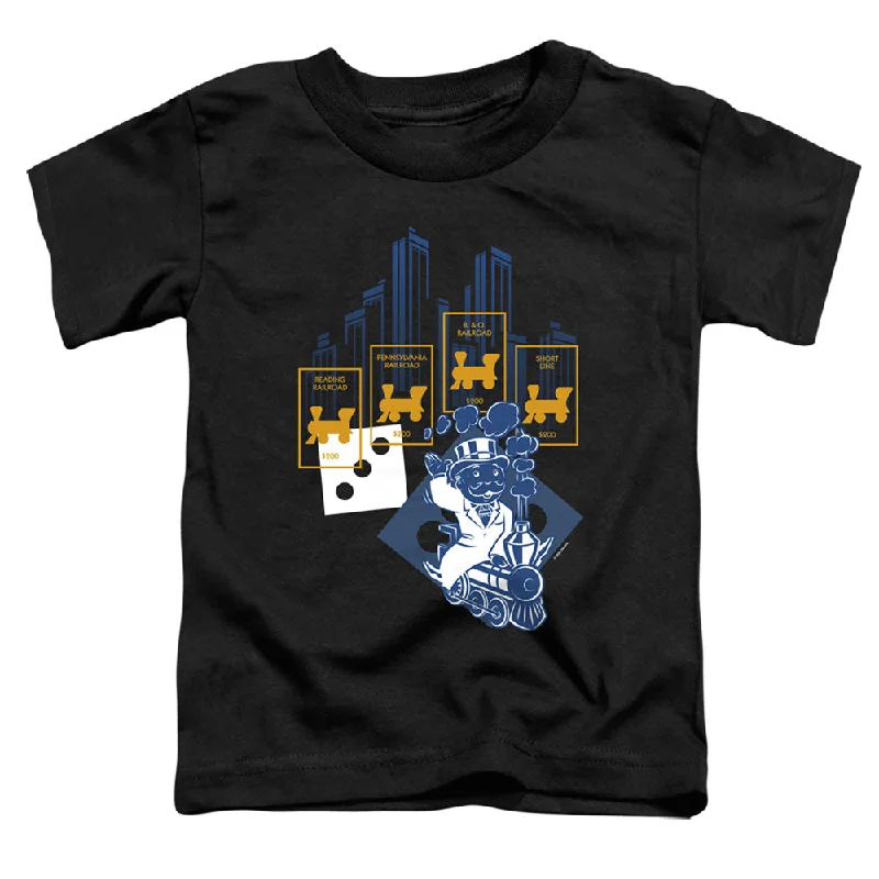 Best Seller Monopoly Toddler T-Shirt Railroads Black Tee