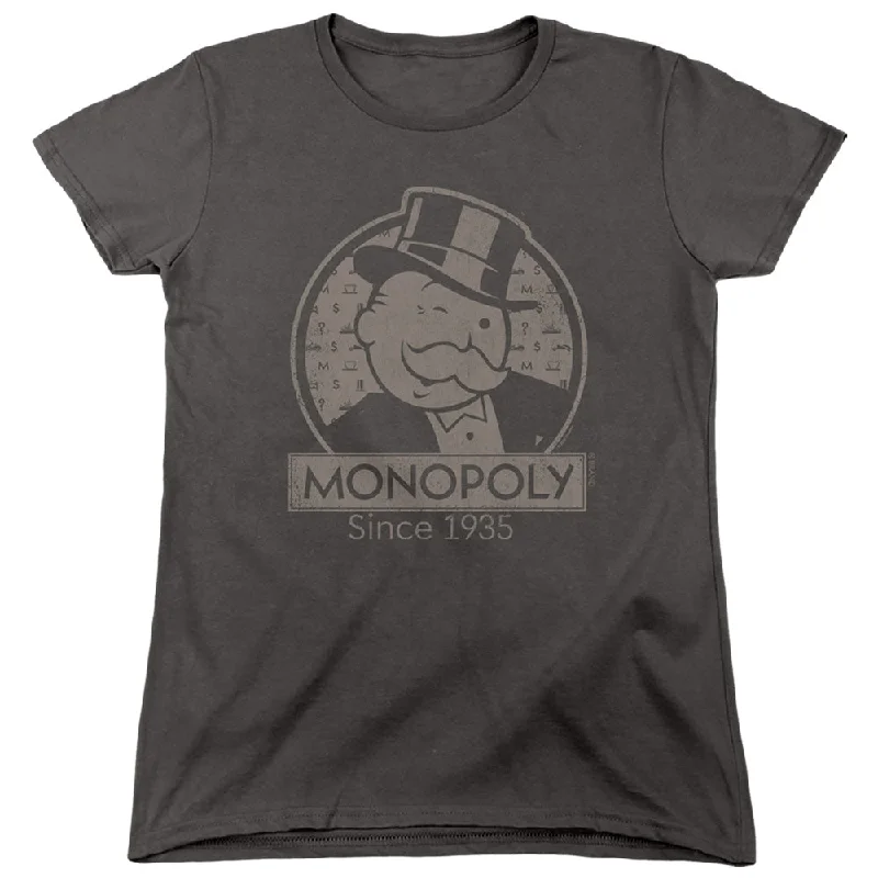 Price Slash Monopoly Womens T-Shirt 85th Anniversary Charcoal Tee