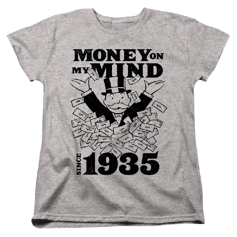 Incredible Offers Monopoly Womens T-Shirt Money on My Mind Athletic Heather Tee