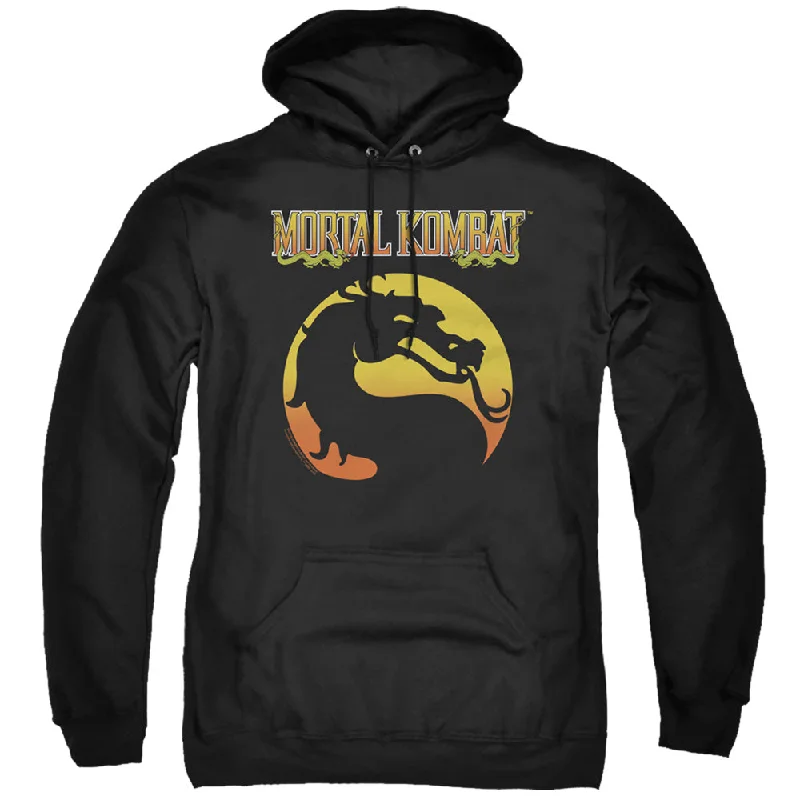 Quick Sale Mortal Kombat Klassic Hoodie Dragon Logo Black Hoody