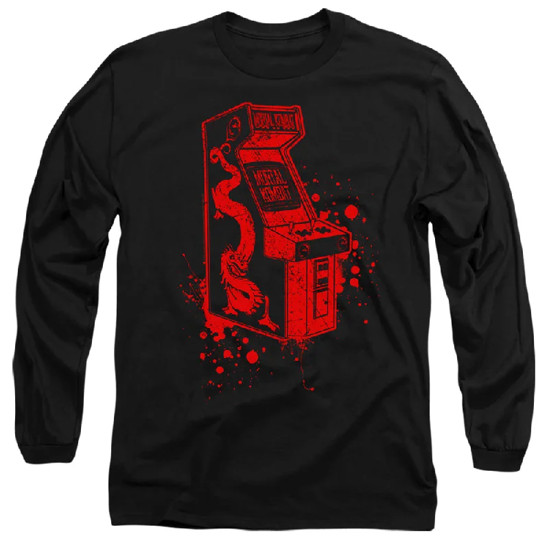 Extra Savings Mortal Kombat Klassic Long Sleeve T-Shirt Arcade Game Black Tee