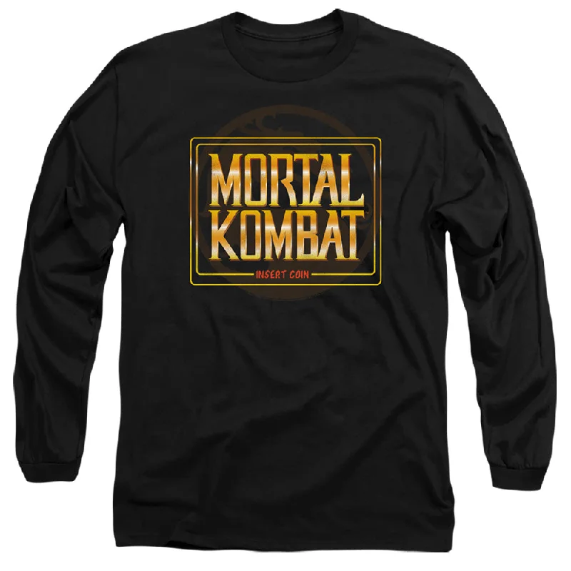 Low Prices Mortal Kombat Klassic Long Sleeve T-Shirt Insert Coin Black Tee