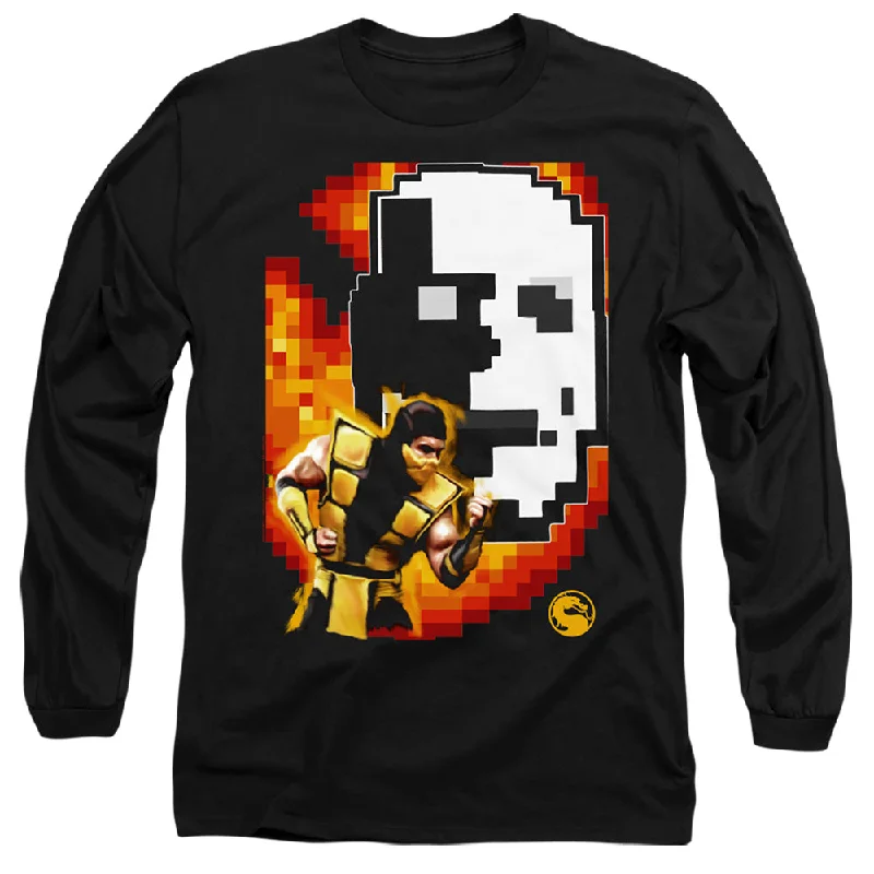 Extra Discounts Mortal Kombat Klassic Long Sleeve T-Shirt Scorpion Black Tee