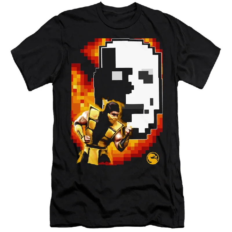 Incredible Offers Mortal Kombat Klassic Premium Canvas T-Shirt Scorpion Black Tee