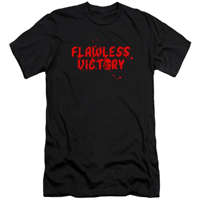 Crazy Deals Mortal Kombat Klassic Slim Fit T-Shirt Flawless Victory Black Tee