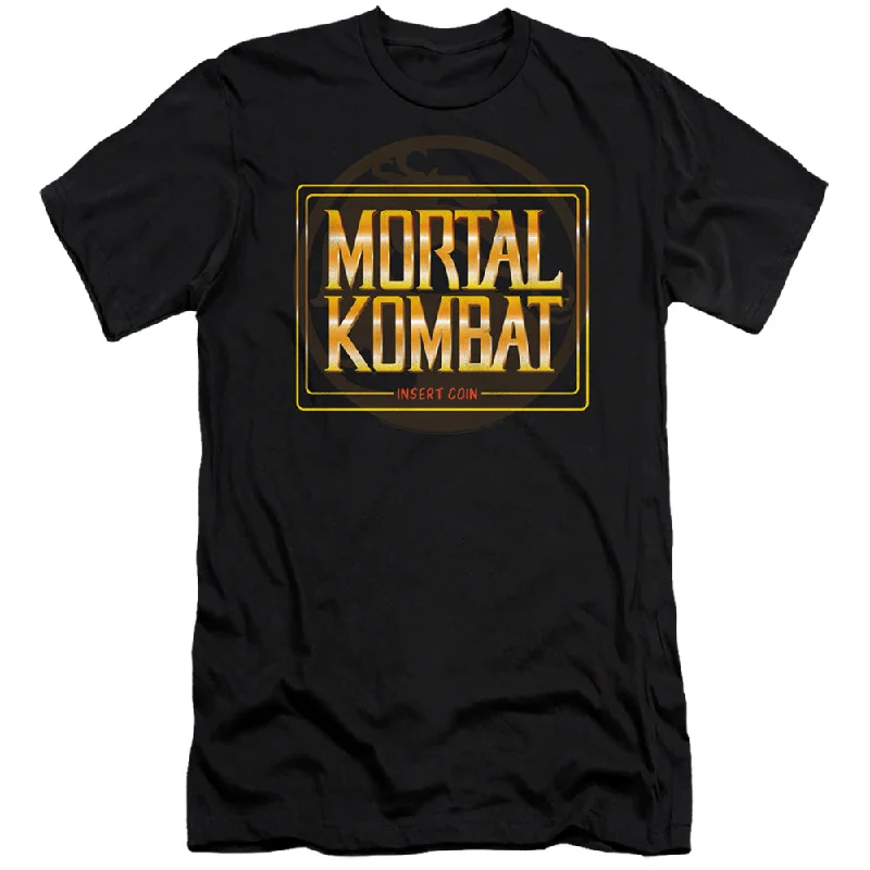 Price Rollback Mortal Kombat Klassic Slim Fit T-Shirt Insert Coin Black Tee