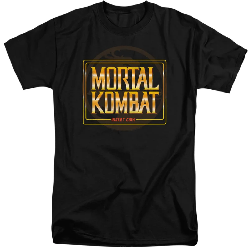 Massive Deals Mortal Kombat Klassic Tall T-Shirt Insert Coin Black Tee