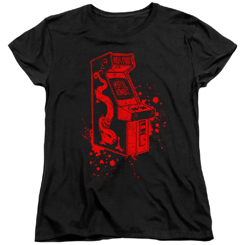 Huge Discounts Mortal Kombat Klassic Womens T-Shirt Arcade Game Black Tee