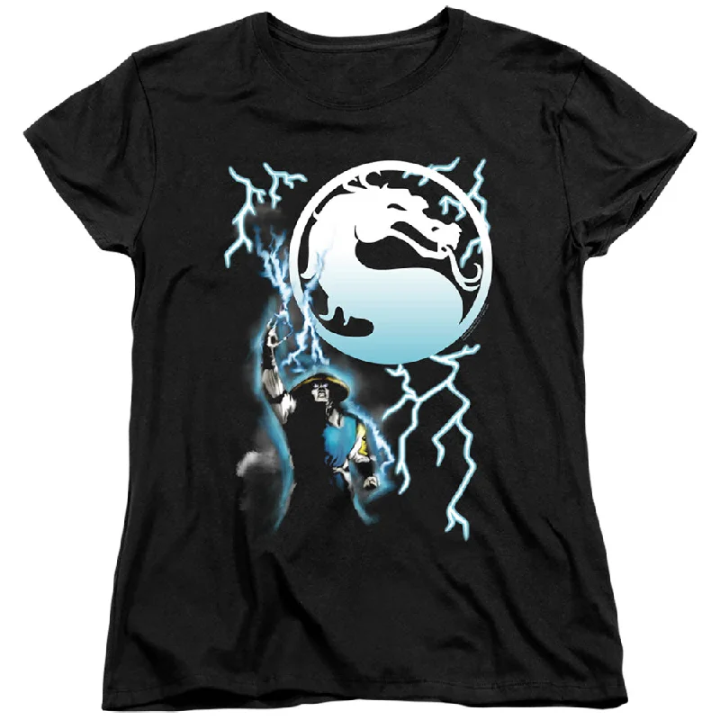 Don't Miss Mortal Kombat Klassic Womens T-Shirt Raiden Black Tee