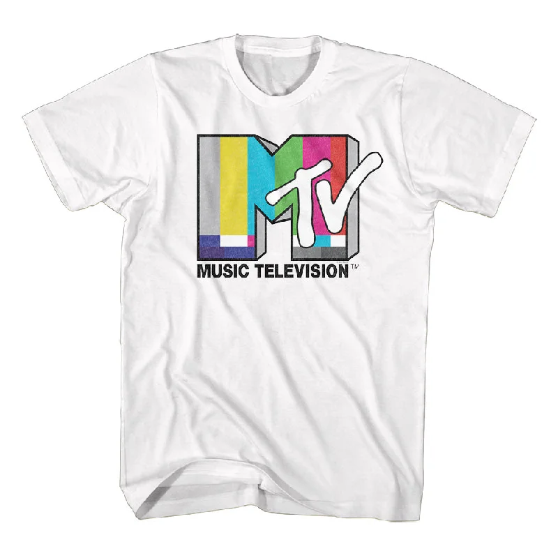 Final Markdown MTV Color Test Card Logo White Tall T-shirt