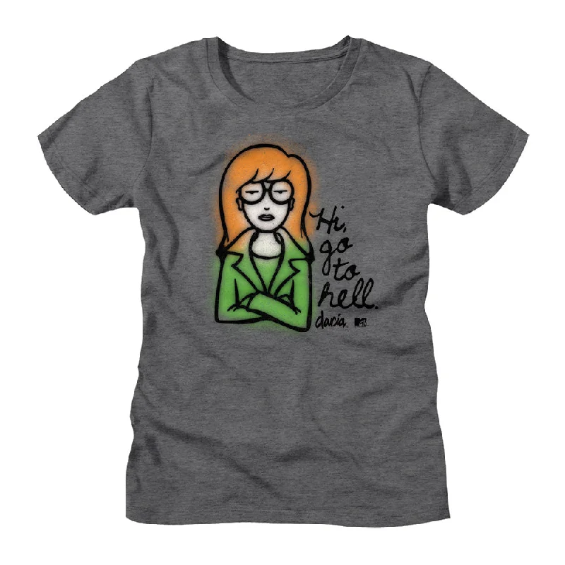 Exclusive Savings MTV Ladies T-Shirt Daria Hi Go To Hell Tee