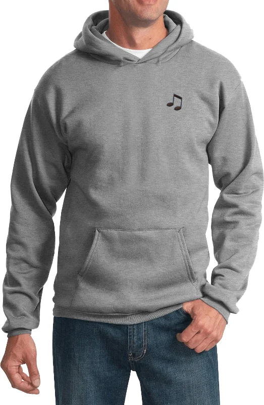 Price Drop Music Note Patch Pocket Print Hoodie