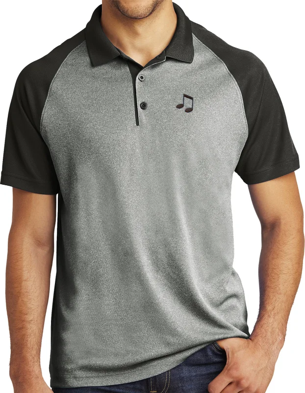 Incredible Offers Music Note Patch Pocket Print Raglan Polo