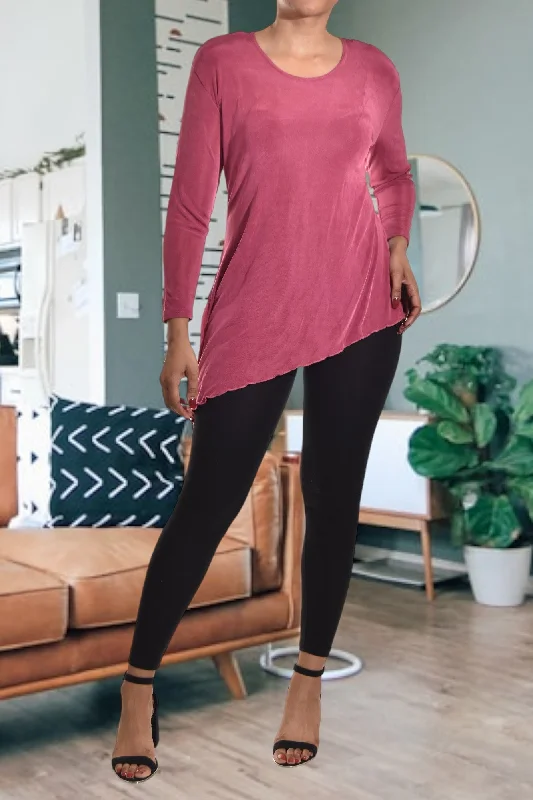 Huge Discounts Pink Asymmetrical Top
