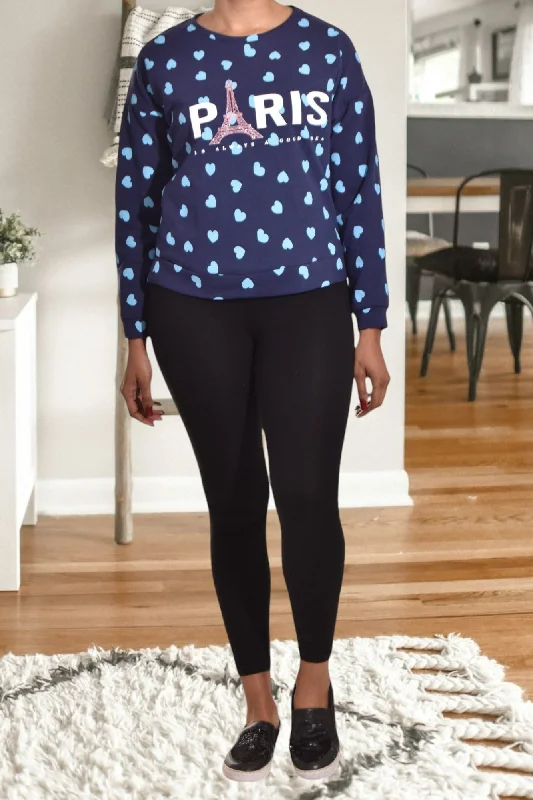 Exclusive Offers Blue Heart Paris Sweater
