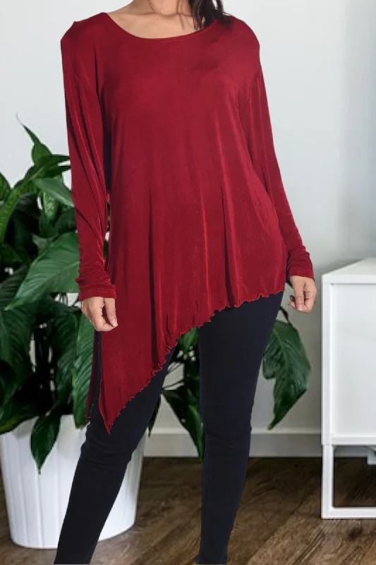 Quick Sale Red Asymmetrical Top