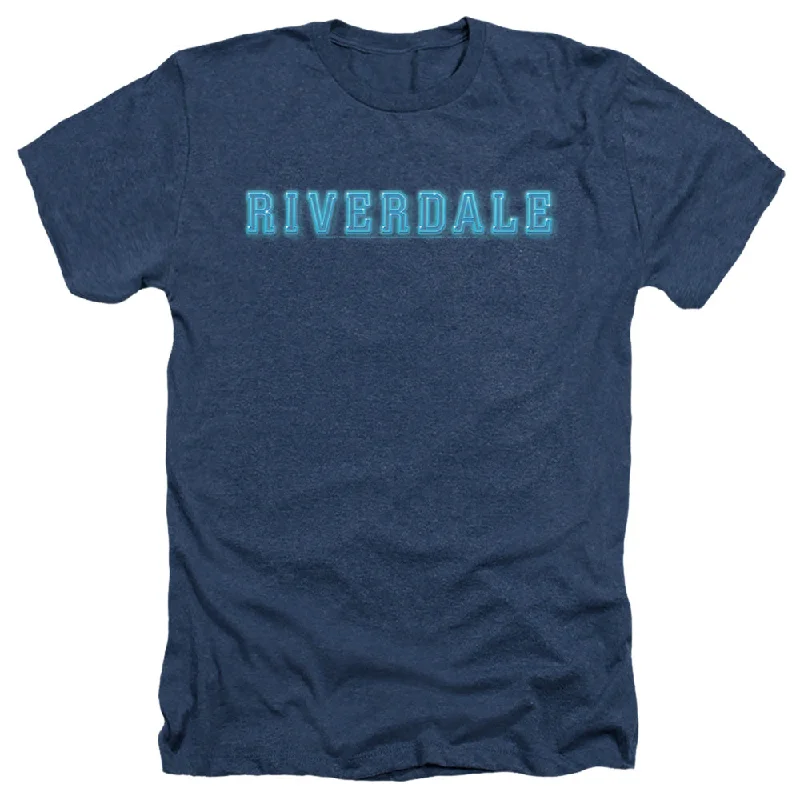 Deal Frenzy Riverdale Heather T-Shirt Logo Navy Tee