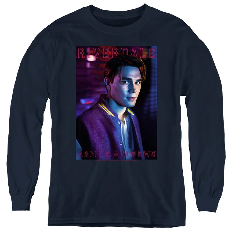 Markdowns Riverdale Kids Long Sleeve Shirt Archie Andrews Portrait Navy Tee