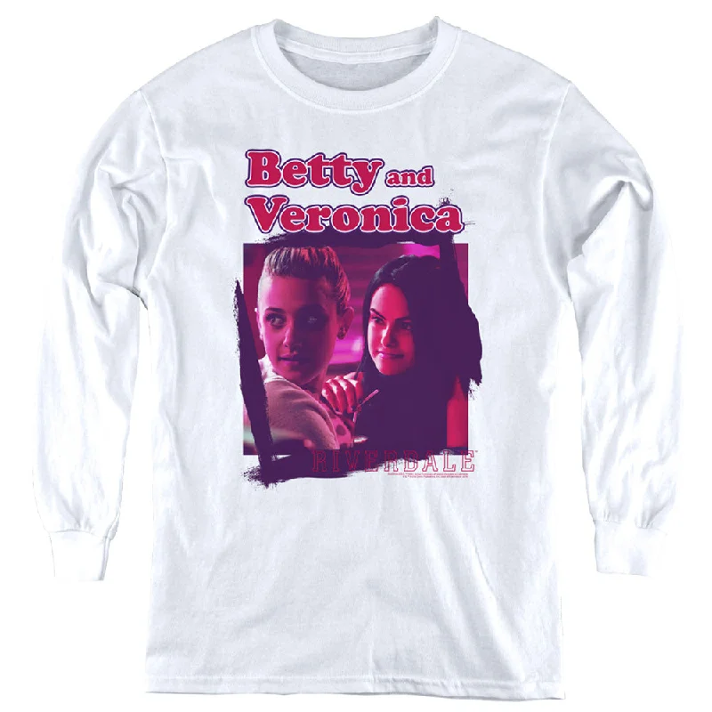 Special Price Riverdale Kids Long Sleeve Shirt Betty and Veronica White Tee