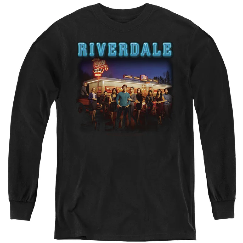 Huge Discounts Riverdale Kids Long Sleeve Shirt Pops Chock'Lit Shoppe Black Tee