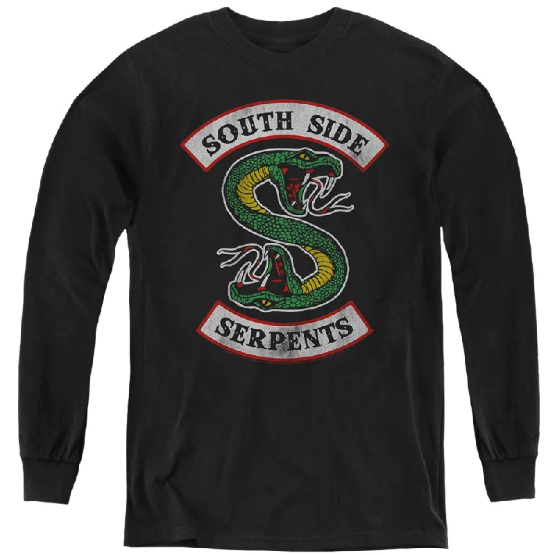 Act Fast Riverdale Kids Long Sleeve Shirt South Side Serpents Black Tee