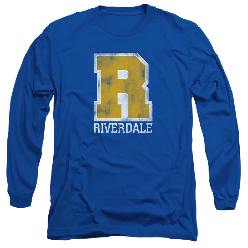 Amazing Deals Riverdale Long Sleeve T-Shirt Vintage Varsity Logo Royal Tee