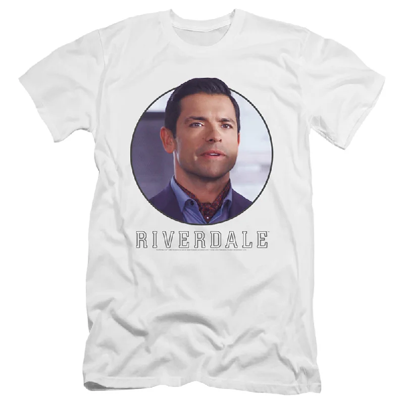 Super Sale Riverdale Slim Fit T-Shirt Hiram Lodge Portrait White Tee
