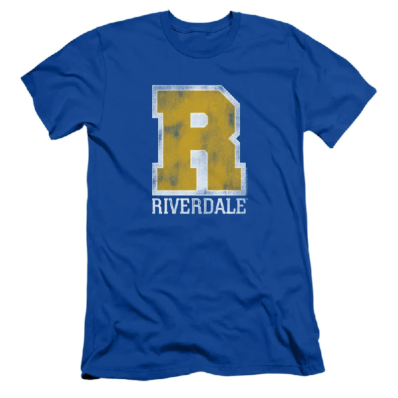 Best Bargains Riverdale Slim Fit T-Shirt Vintage Varsity Logo Royal Tee