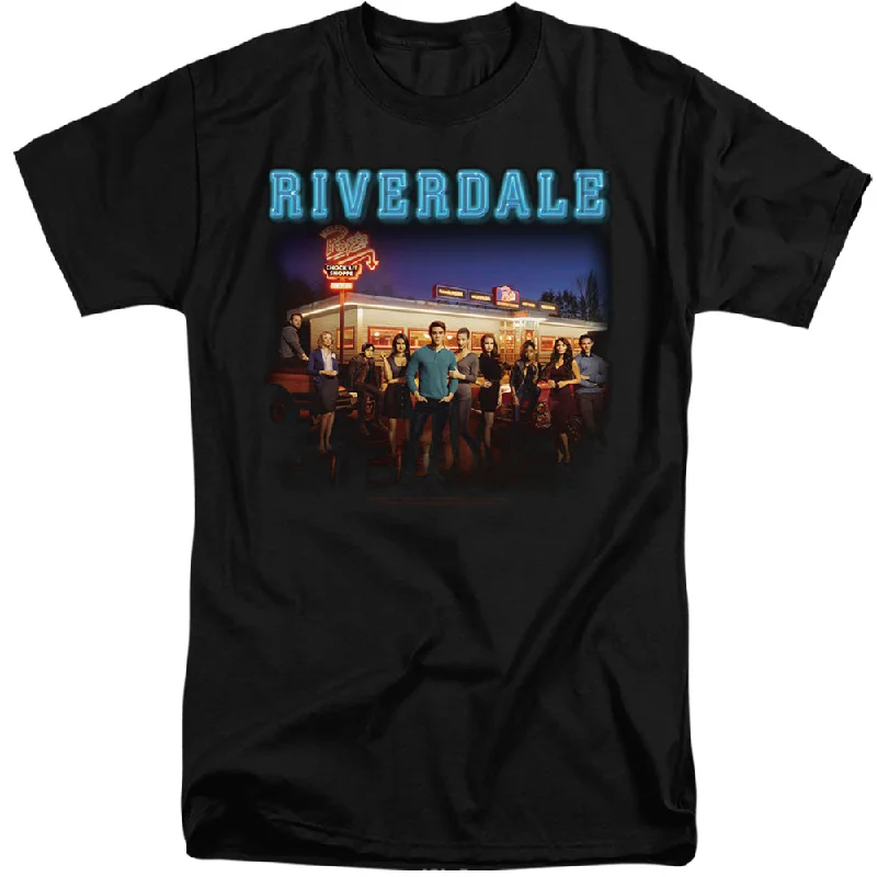Epic Deals Men's Riverdale Tall T-Shirt Pops Chock'Lit Shoppe Black Tee - Tall Sizes
