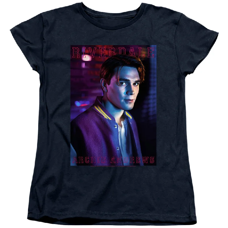 Midnight Madness Riverdale Womens T-Shirt Archie Andrews Portrait Navy Tee