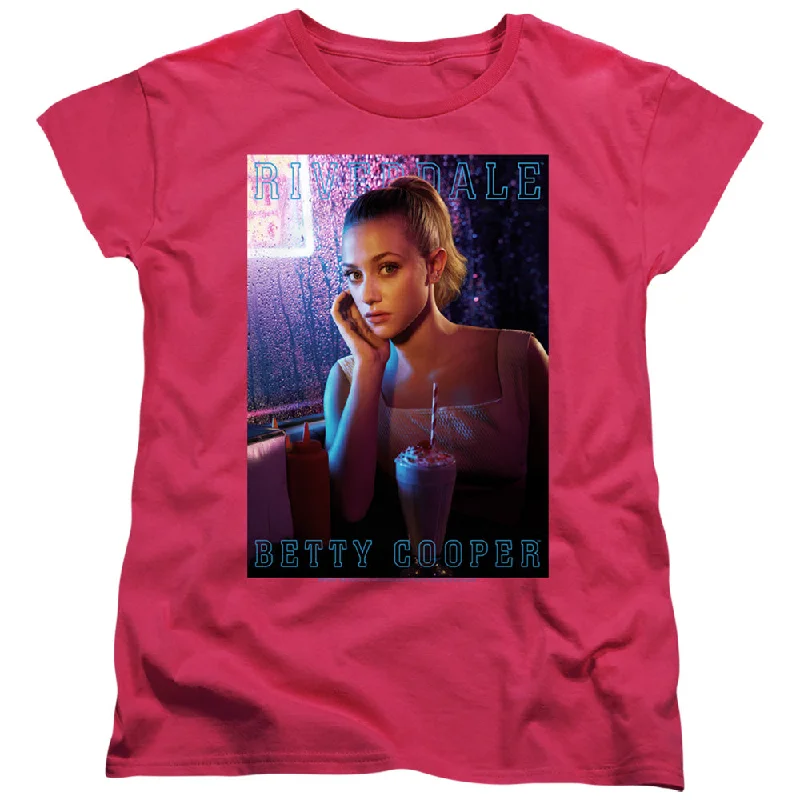 Savings Galore Riverdale Womens T-Shirt Betty Cooper Portrait Hot Pink Tee