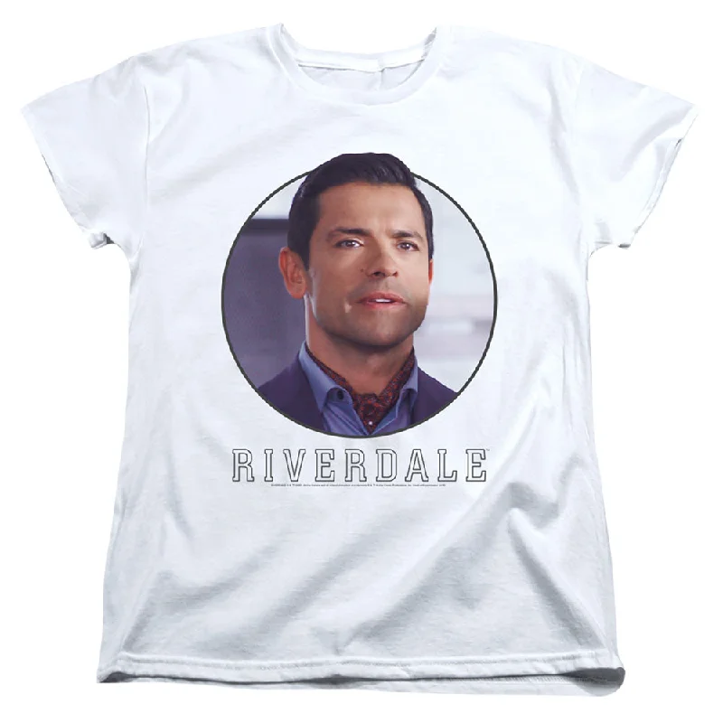 Factory Direct Sale Riverdale Womens T-Shirt Hiram Lodge Portrait White Tee